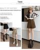 Women's High-Waisted Corduroy Wool Pleated A-line Skirt with Anti-Exposure Shorts - 2025 Autumn/Winter Collection