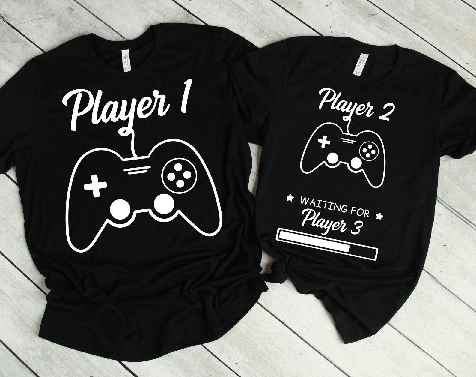 Player 1 Player 2 Shirts, Couple Shirt, Pregnancy Shirt, Funny Couples Shirts, Matching Shirts, Pregnancy Announcement S