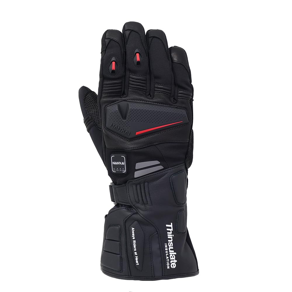 NANKAI Heat Assist System Heated Gloves for Size SDG-5004 Motorcycles, 4, Black, Medium, SDG-5004-BK-M