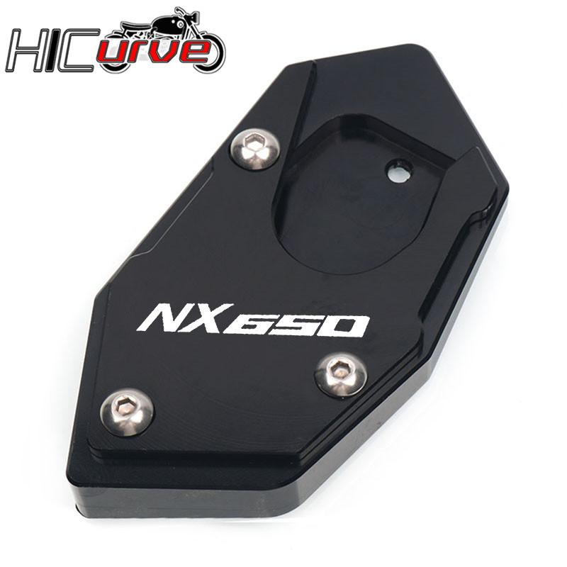 For HONDA XLV 600 650 700 TRANSALP / DOMINATOR NX 650 / FMX 650 CNC Kickstand Foot Side Stand Extension Pad Support Plate