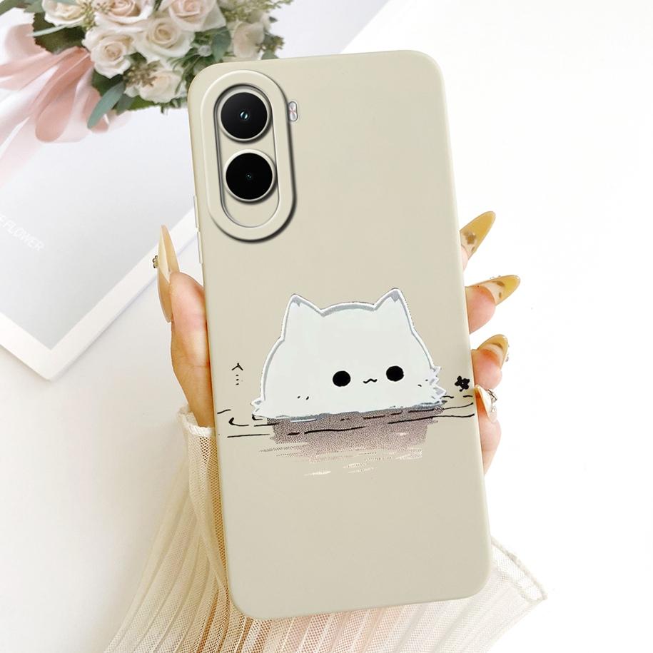 For Xiaomi Poco M7 4G Case Simple Bowknot Cartoon Cat Rabbit Soft Silicone Back Cover For Xiaomi Poco M7 Plus M7Plus PocoM7 Capa