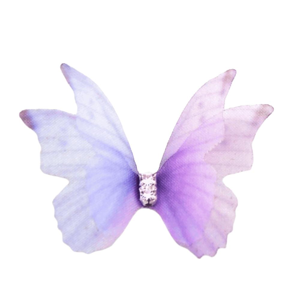 50 ks 3D šifonové vyšívané nášivky motýlů Oblečení Šicí nášivka Svatební doplňky do vlasů