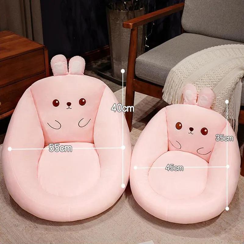 Cartoon Detachable Backrest Cushion Ergonomic Rush Cushion for Long Sitting Thick Soft Cushion Children Sofa for Bay Window