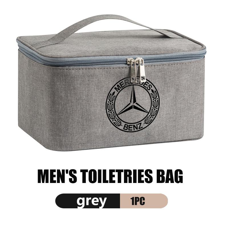 For Benz Travel Cosmetic Organizer Toiletry Case Wash Pouch Zipper Storage Bag AMG W213 W124 W108 W126 Exclusive W204 W222 W205