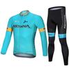 Mens Cycling Long Sleeve Jersey Bib Shorts Set Quick Dry Performance Wear Road Bike Riding