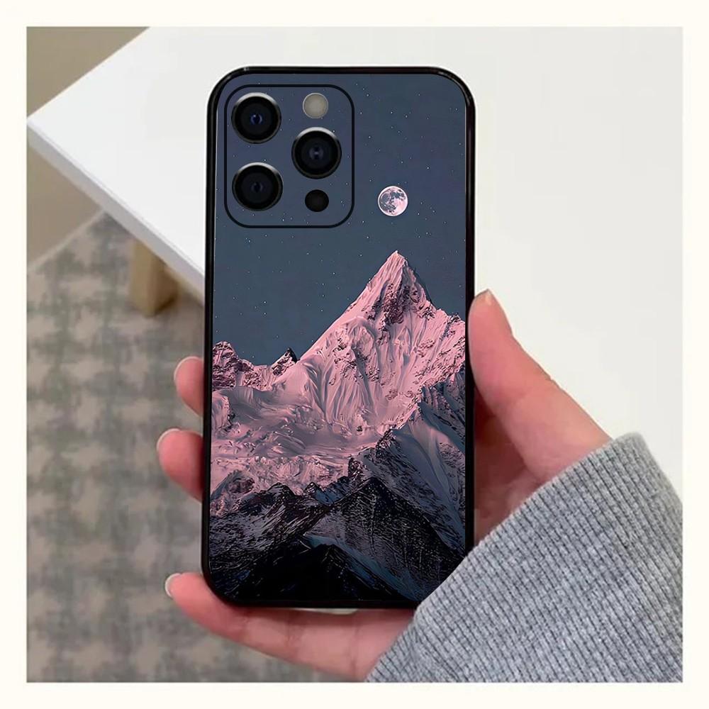 Everest mountain world first Phone Case For Apple iPhone 15,14,13,12,11,Pro,X,XS,Max,XR,Plus,Mini Soft Black Cover