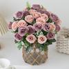 1/3pcs Silk Rose Artificial Flower Wedding Bridal Bouquet Home Room TableValentine's Day Outdoor Garden Diy Gifts Box Yard Decor