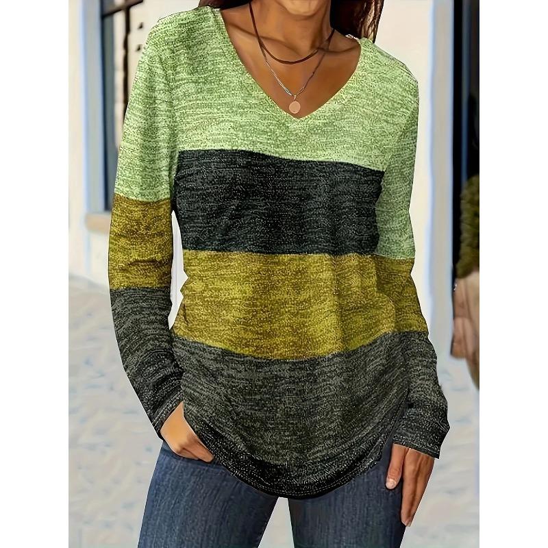 GMXIA Women's Fashion V-Neck Long Sleeve Autumn Winter Casual Blouses & Shirts