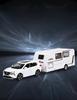 Zhongyuanxing 21016FC Towable Caravan Alloy Toy Car Model with Sound and Light Features.