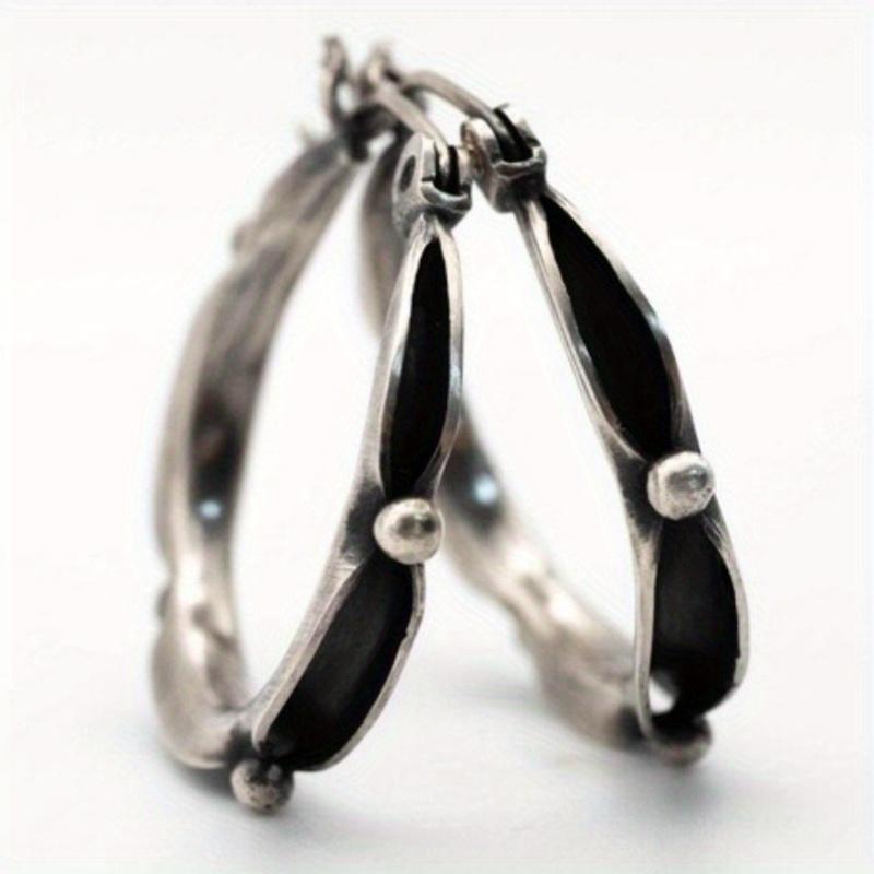 Серьги-кольца Ручной работы Серьги-кольца - Окисленные серьги-кольца - Современные кольца