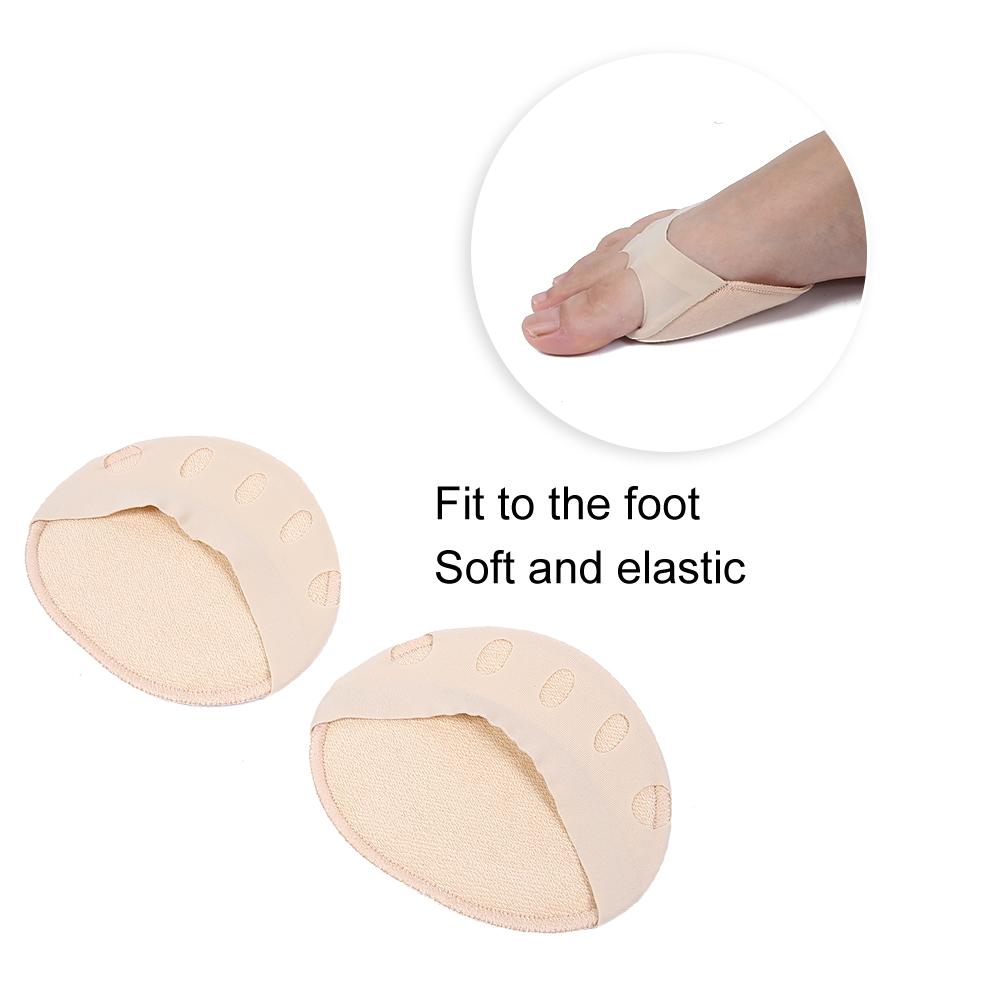 2 Pairs High Heeled Shoes Breathable Forefoot Pad Stress Pain Relief Forefoot Patch(Black )