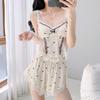 Suspender shorts pajamas women's summer sexy ice silk breathable and cool women's loungewear suit thin can be worn outside