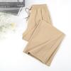 Women's High Rise Wide Leg Pants Straight Leg Cargo Pants Thin Quick Dry Solid Drawstring Casual Summer Trousers