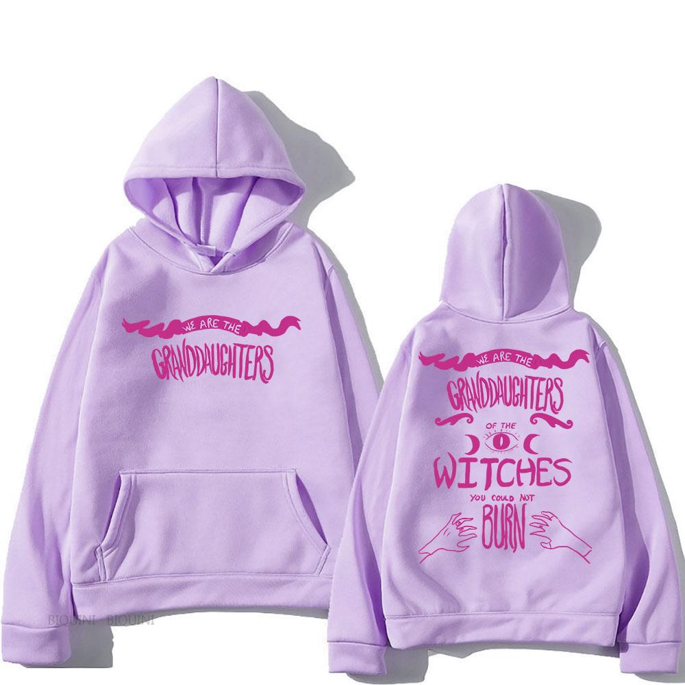 They Didn't Burn Witches Retro Hooded Long-sleeved Harajuku Vintage Sweatshirt With Pocket Fleece Clothing Sudaderas Soft Hoody