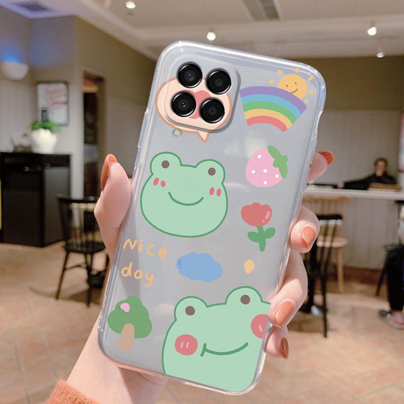 For Samsung Galaxy M33 5G Case Cute Cat Cartoon Protective Soft Silicone Phone Cases For Samsung M 33 GalaxyM33 Bumper Clear Bag