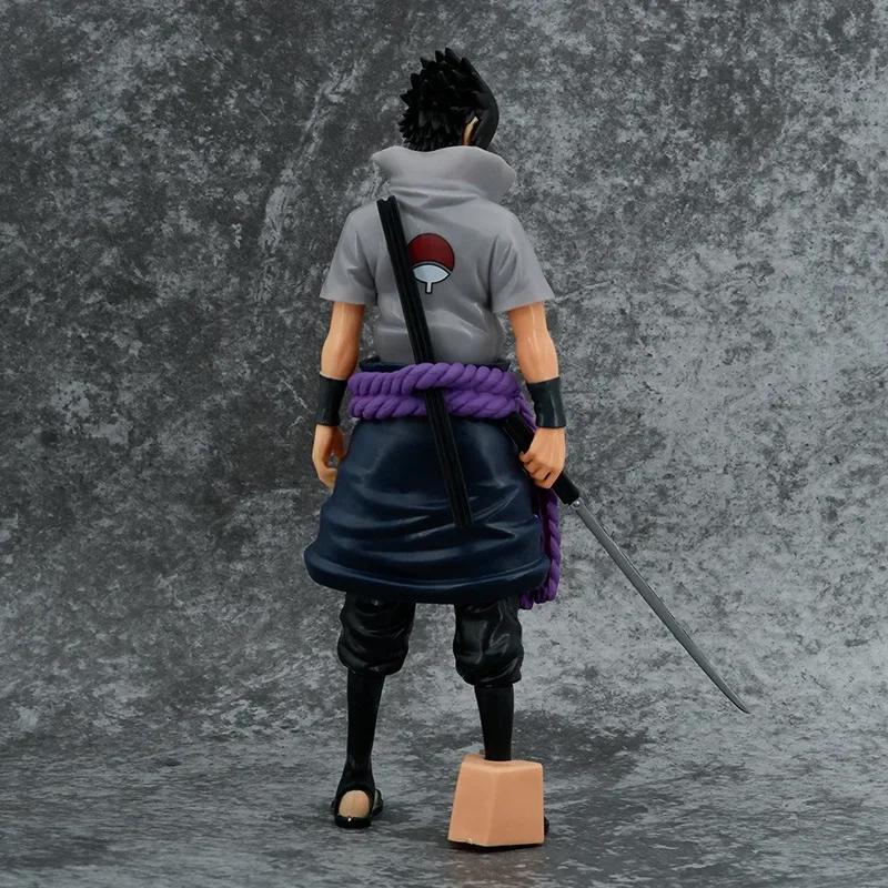 27CM Anime Shippuden Figurine Uchiha Sasuke PVC Action Figure NERO Collection Model Doll Desktop Decor Toy Gift