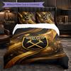 Juego de Ropa de Cama de 3 Piezas de Fútbol West Ham United Suave Juego de Funda Nórdica con Fundas de Almohada Juego de Decoración de Dormitorio Impreso para el Hogar