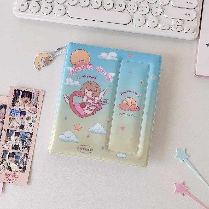 Cute Memory Album Lucky Clover Card Collection Book  - 4-Compartment Card Holder Album for 6-Inch Instant Photos & Postcards
