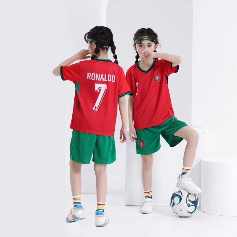 2024 Portugal Home No.257 Kids  Soccer Jersey 26