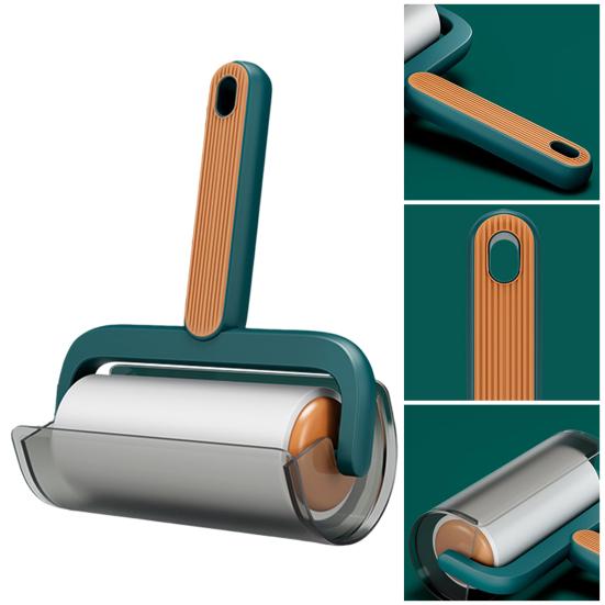 Lint Roller Pet Hair Ergonomic Handle Lint Roller with Protective Cover Replaceable Rolls