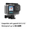 60M Waterproof Housing Case for GoPro Hero 12/11/10/9 Black Protective Underwater Dive Housing Shell with Bracket Accessories