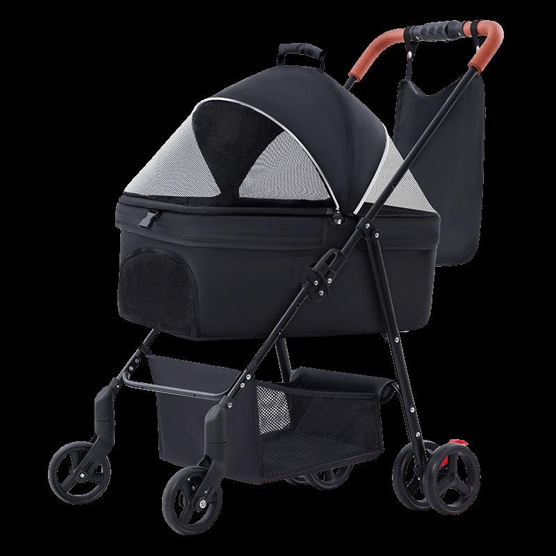 DL01 Pet Cart, Dog, Cat, Teddy Baby Cart, Small Pet Cart, Lightweight, Detachable, Single Wheel Folding