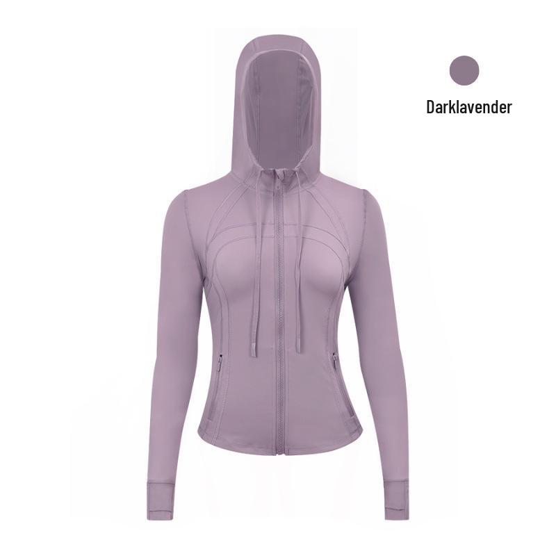 Lulu Spot High Version Yoga Long Sleeve Hooded Running Jacket