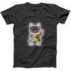 Maneki Neko Lucky Cat Illuminated Signage Long Sleeve T-Shirt Sweatshirt Hoodie for Men Women Kids Made In Canada Black