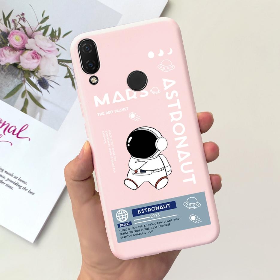 For Huawei Nova 3i Case INE-LX1 Cute Astronauts Cover Soft Silicone Phone Case For Huawei P Smart Plus 2018 Nova3i Fundas Bumper