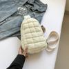 White Plaid Puff Shoulder Bag - Trendy, Versatile, and Cute for 2026