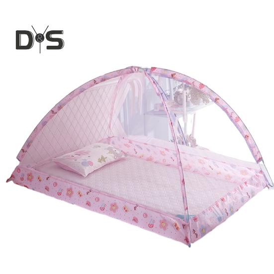 Bed Cover Curtain Full Cover Design Encrypted Yarn Easy To Fold Open Quickly Bottomless Anti-mosquito Polyester Infant Yurt Mosquito Net Bed Accessory