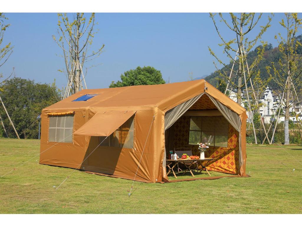 Outdoor Inflatable Tent: One Bedroom, One Living Room, Family Camping, Rainproof & Windproof