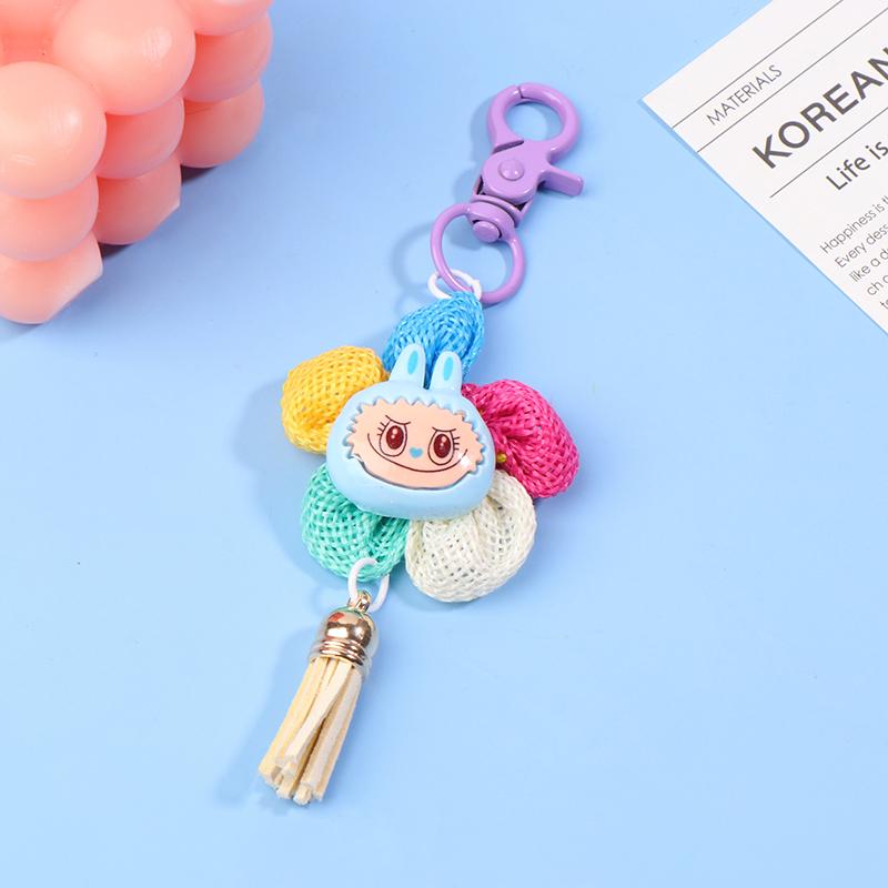 

Каваи Лабубу Брелок Сладкий Красочный Цветок Брелок Милая Подвеска для Сумки Украшение Сумки Ключные Аксессуары для Девочек Подарки