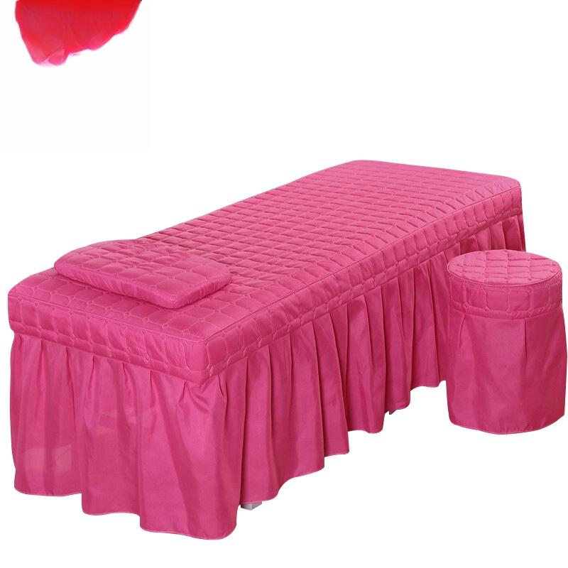 Beauty bed cover three-piece set: stool cover and pillowcase