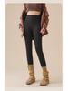 Women's High-Waist Seamless Velvet Shark Pants - Warm, Thick Autumn/Winter Yoga Bottoms, Suitable for Spring and Autumn