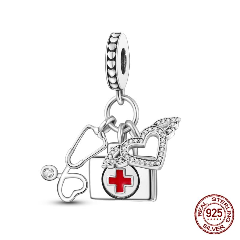 100% Genuine 925 Sterling Silver Ocean Collection Seashell Turtle and Heels Charm Beaded for Original  Bracelet Bracelet