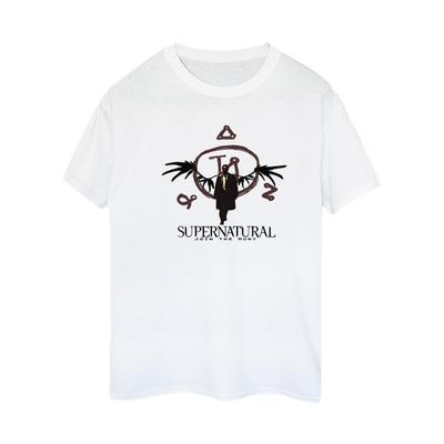 Womens/Ladies Logo Wings Cotton Boyfriend T-Shirt