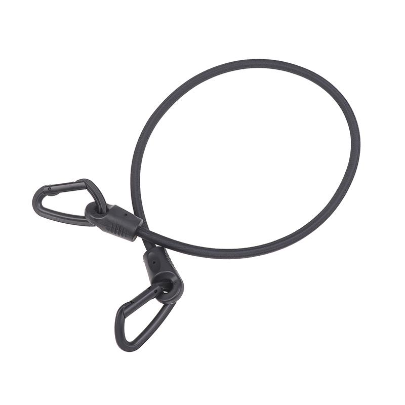 2Pcs D-Type Plastic Hooks with Elastic Bungee Shock Cord Strap for Car Luggage Tent Kayak Boat Canoe Bikes - Tie Down Strap Set