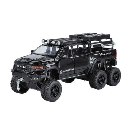 Schaal 1/32 Dodge Mammoth 1000 6*6 TRX RAM Hennessey Off Road Pick-up SUV Legering Diecast Modelauto Speelgoed voor Kinderen Verzamelaars Cadeau Jongen