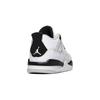 Air Jordan 4 Retro PS Military Schwarz Kinder Turnschuhe Weiß Neutral-Grau BQ7669-111