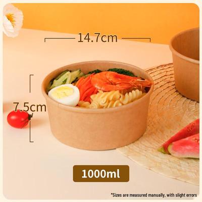 Verdickte Einweg-Salatschüssel aus Kraftpapier