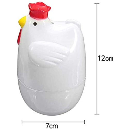 Microwave-safe egg boiler/steamer stand for soft-boiled and hard-boiled eggs. Easy, safe, and cute cooking tool (fits one egg).