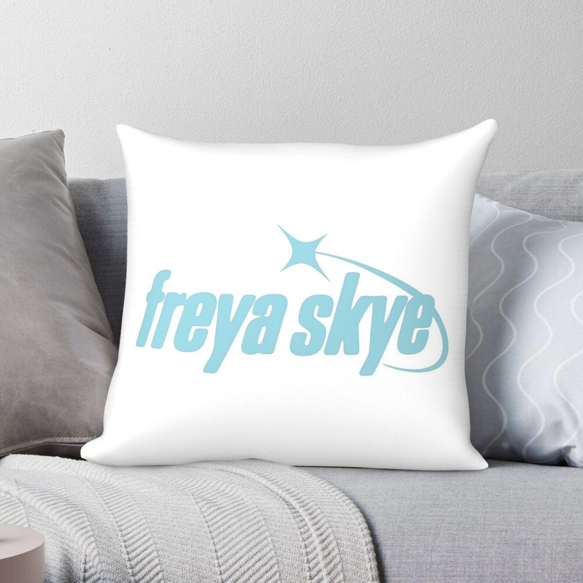 Exquisite Ornaments Unisex Freya Skye Logo Square Pillowcase Polyester Linen Velvet Printed Zip Decorative Room Cushion Cover
