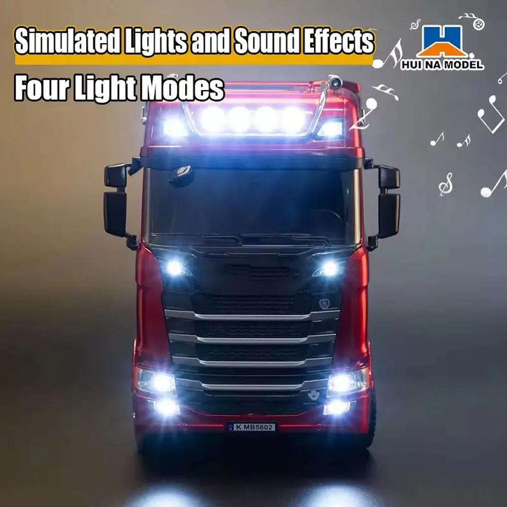 HUINA 770S Trailer Head 1501 1/18 Rc Tractor Radio Cntrolled Car 19 Ch Engineering Vehicle Truck with Light and Sound Toys Boys