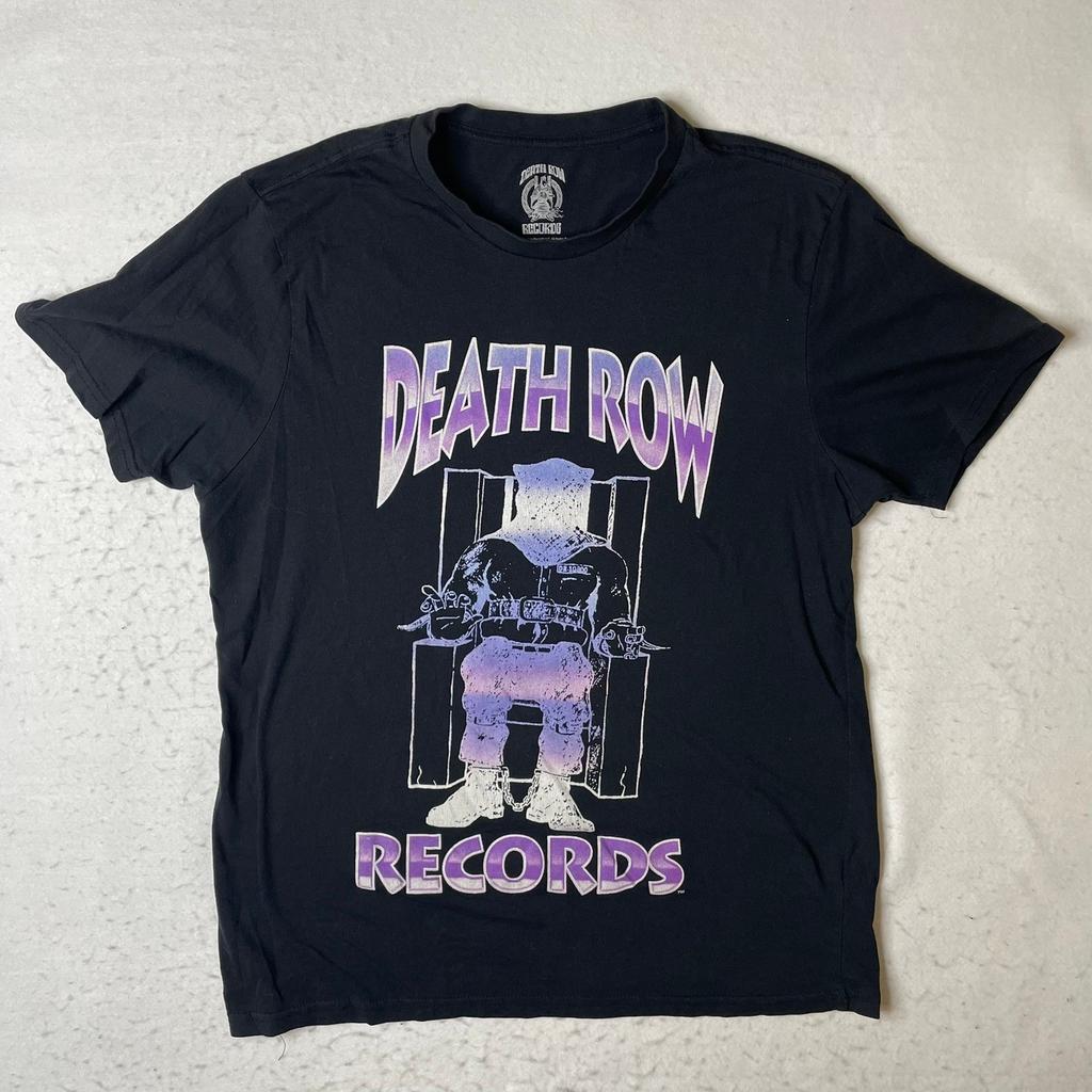 Death Row Records Black Graphic T Shirt Size L G Unisex T-Shirt