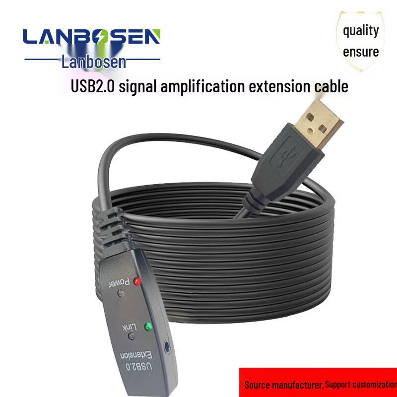 

LanBoSen USB 2.0 Удлинительный кабель питания для передачи данных инженерного класса 5m