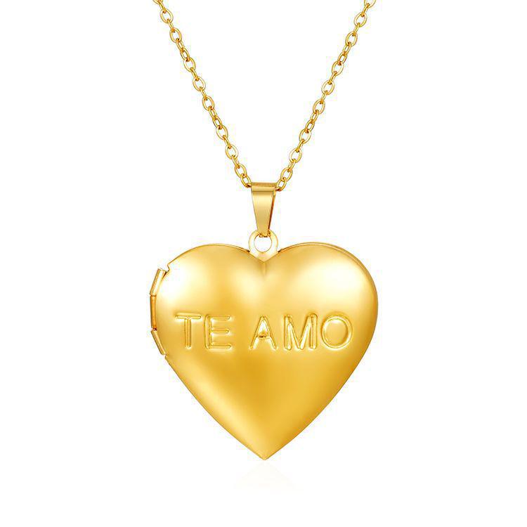 Heart-Shaped Stainless Steel Pendant Necklace - Trendy Retro Titanium Steel Design for Women