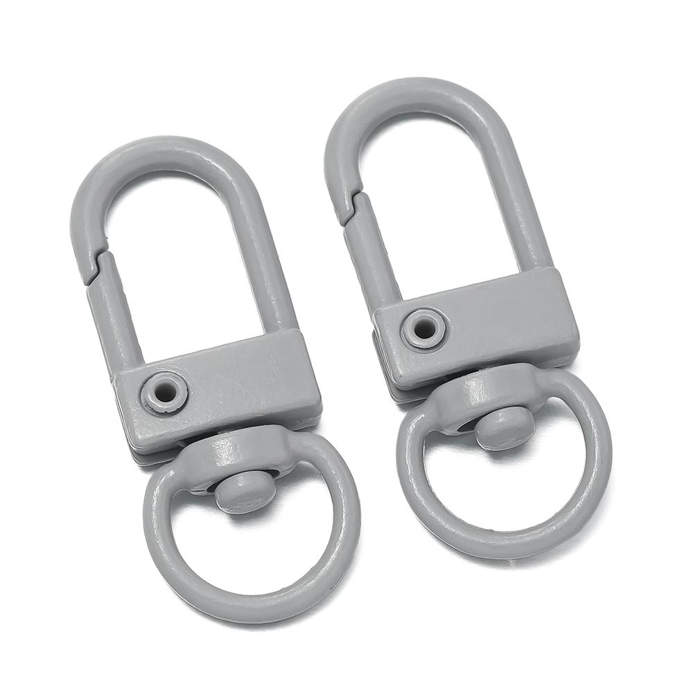 10pcs/Lot Colorful Snap Lobster Clasp Hooks for DIY Colorful Trinkets Making Rotating Pet Keychain Bag Keyring Accessories