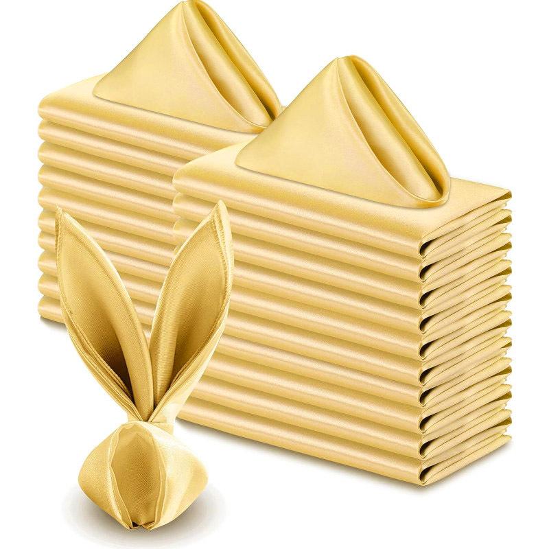 36 Pcs Satin Napkins Soft Dinner Napkins Square Table Napkins 30x30cm for Restaurant Weddings Party Dinner Decoration
