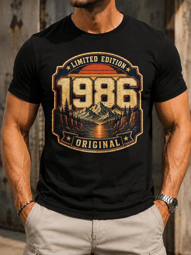 Limited Edition 1986 Original Canyon Lake Landse With Sunset Glow Classic 1986 Birthday Pride And Unisex All TShirt